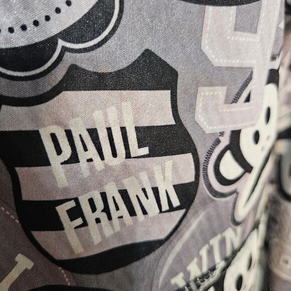 Paul Frank Black Gray Hooded Jacket Graphic Julius Sock Monkey Novelty Large Y2K - Picture 16 of 16